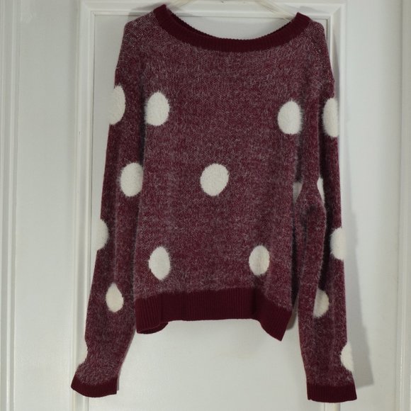 Shein Polka Dot Pullover Fuzzy Sweater 3XL - Picture 2 of 9